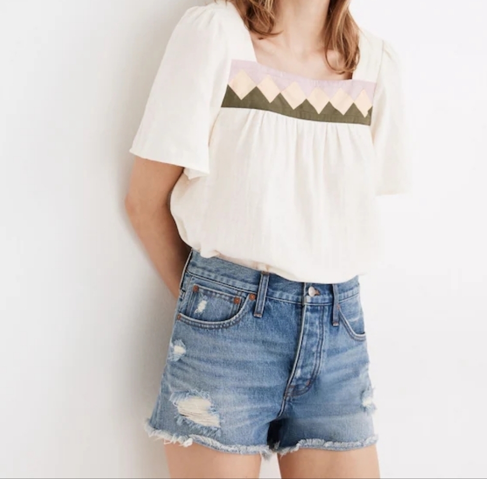 Madewell Relaxed Denim Shorts: Ripped Edition, Color Homecrest Wash Size 29